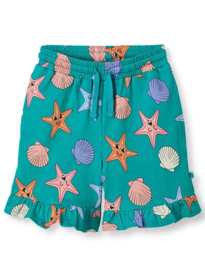 Småfolk Szorty "Seesterne" w kolorze turkusowym ze wzorem rozmiar: 86/92