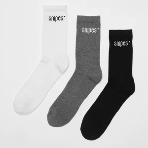 Small Logo Essential Crew Socks (3 Pack), marki SNIPESAccessoires, w kolorze Biały,Szary,Czarny, rozmiar