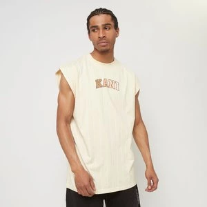 Small Serif Pinstripe Sleeveless Tee, markiKarl Kani, Tanktopy, w kolorze beż, rozmiar: