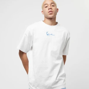 Karl Kani Small Signature Blue Logo Tee mężczyźni T-Shirty i Polo biały rozmiar Odzież
