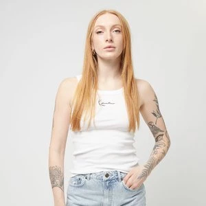 Small Signature Rib Tanktop, markiKarl Kani, Topy, w kolorze biały, rozmiar: