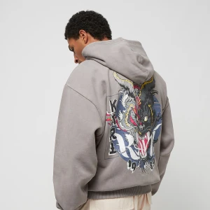 Karl Kani Small Signature Washed OS Dragon Full Zip Hoodie mężczyźni Bluzy szary rozmiar Odzież