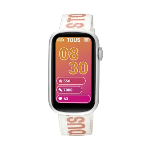 Zdjęcie produktu Smartwatch T-Band Z Nylonowym Paskiem Oraz Różowym Silikonowym Paskiem - Tous srebrny