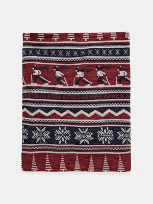 Smartwool komin dwustronny Thermal Merino Reversible kolor czerwony gładki