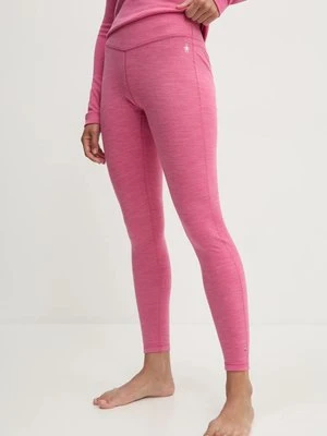 Smartwool legginsy funkcyjne Classic Thermal Merino kolor różowy