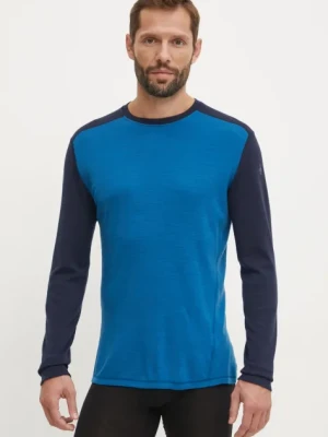 Smartwool longsleeve funkcyjny Classic Thermal Merino kolor niebieski