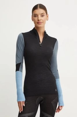 Smartwool longsleeve funkcyjny Intraknit Thermal Merino Base Layer Colorblock kolor czarny SW002837