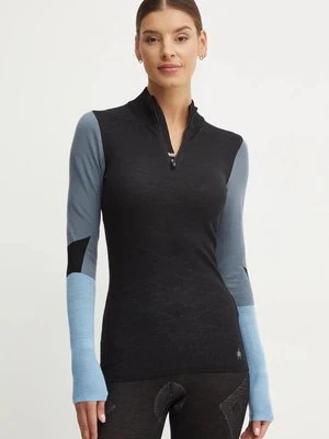 Smartwool longsleeve funkcyjny Intraknit Thermal Merino Base Layer Colorblock kolor czarny SW002837