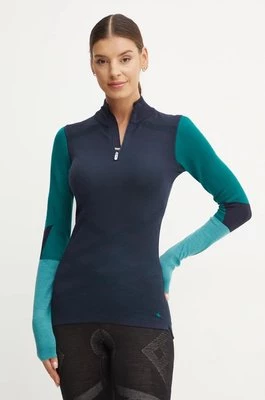 Smartwool longsleeve funkcyjny Intraknit Thermal Merino Base Layer Colorblock kolor granatowy SW002837