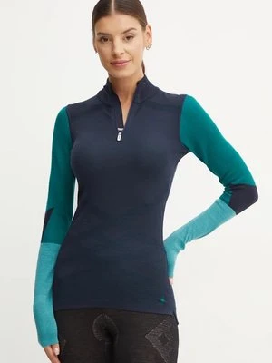 Smartwool longsleeve funkcyjny Intraknit Thermal Merino Base Layer Colorblock kolor granatowy SW002837