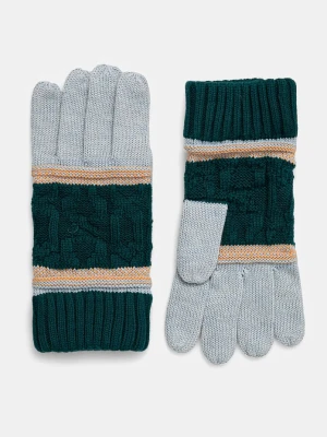 Smartwool rękawiczki Popcorn Cable zielony