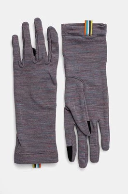 Smartwool rękawiczki Thermal Merino kolor fioletowy