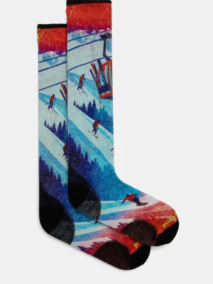 Smartwool skarpety narciarskie Ski Zero Cushion Ski Day Print OTC niebieski