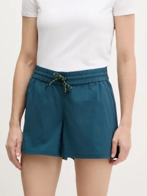 Smartwool szorty outdoorowe kolor turkusowy gładkie medium waist SW002732