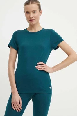 Smartwool t-shirt funkcyjny kolor turkusowy 16916