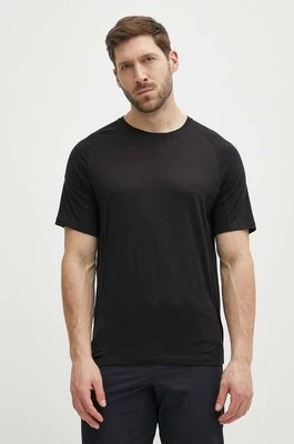 Smartwool t-shirt sportowy Active Ultralite kolor czarny gładki 16544