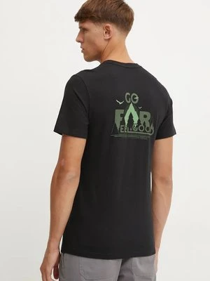 Smartwool t-shirt sportowy Go Far. Feel Good. kolor czarny z nadrukiem SW002471