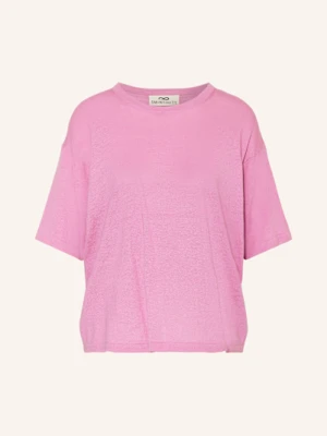 Sminfinity Dzianinowa Koszulka Z Dodatkiem Lnu pink