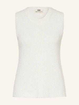 Sminfinity Top Z Dzianiny Z Bouclé weiss