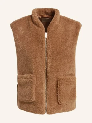 Smith & Soul Kamizelka Z Pluszowego Materiału braun