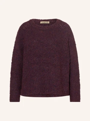 Smith & Soul Sweter Z Alpaki lila CIEMNOCZERWONY
