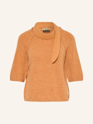 Smith & Soul Sweter Z Rękawami 3 / 4 I Odpinanym Krawatem braun KONIAKOWY