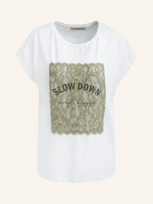 Smith & Soul T-Shirt Z Koronką weiss biały