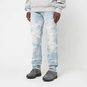 Smoke Rise Crystal Effect Washed Jeans mężczyźni Spodnie dżinsowe niebieski rozmiar Odzież