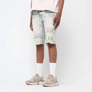 Smoke Rise Rip & Repair Denim Shorts mężczyźni Krótkie spodenki niebieski rozmiar Odzież