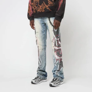 Smoke Rise Unbreakable Jeans mężczyźni Spodnie dżinsowe niebieski rozmiar Odzież