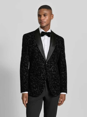 Smoking o kroju slim fit z mieszanki bawełny i wełny model ‘EDDIE’ Selected Homme