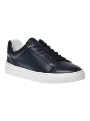 Sneaker in blue calfskin Baldinini