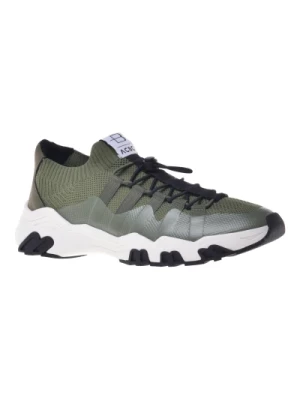 Sneaker in military green eco-leather Baldinini