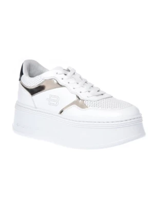 Sneaker in white calfskin Baldinini