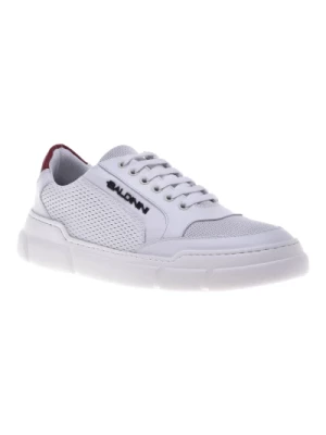 Sneaker in white perforated calfskin Baldinini