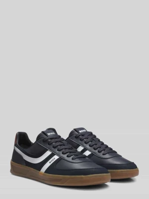 Sneaker Low z paskami w kontrastowym kolorze Boss