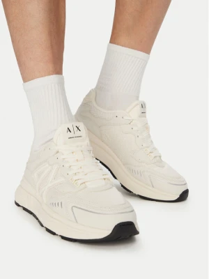 Sneakersy Armani Exchange XM002635 AF19388 M0107 Écru Kremowy