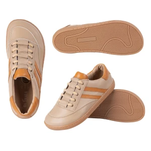 Sneakersy barefoot damskie Kaia Olivier – anatomiczne buty skórzane cappuccino beżowy