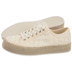 Espadryle Beżowe 1-23625-44 474 Ivory Macramee (TM546-a) Tamaris