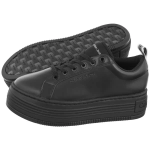 Sneakersy Bold Flatf Low Laceup Lth In Lum Triple Black YW0YW01309 0GT (CK444-a) Calvin Klein