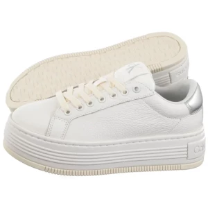 Sneakersy Bold Flatf Low Mix Ohb Bright White/Creamy White/Silver YW0YW01632 0LC (CK602-a) Calvin Klein