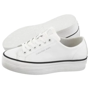 Sneakersy Bold Vulc Flatf Low Lth In Bright White/Black YW0YW01633 01W (CK604-a) Calvin Klein