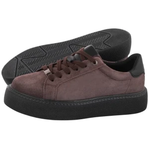 Sneakersy Brązowe DP6119/26 BR BK (FO249-b) Filippo