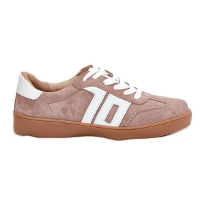 Sneakersy Buty Sportowe Zamszowe Vinceza 79517 Beżowe beżowy