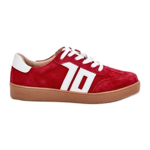 Sneakersy Buty Sportowe Zamszowe Vinceza 79517 Czerwone