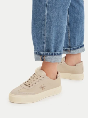 Sneakersy Calvin Klein Basket Cups Lup Wt Lth Su HW0HW02984 Beżowy