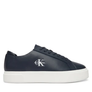 Sneakersy Calvin Klein Basket Cupsole Laceup Lth Ml YM0YM01460 Granatowy