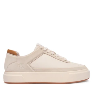 Sneakersy Calvin Klein Basket Lace Up Pro Lth Mix Mg YW0YW01987 Beżowy