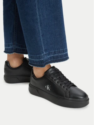 Sneakersy Calvin Klein Chunky Cups Laceup Lth Bt Croc HW0HW03223 Czarny