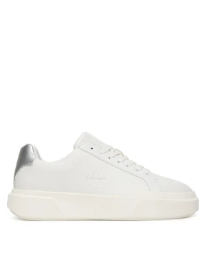 Sneakersy Calvin Klein Chunky Cupsole Lace Up Lth Met YW0YW01948 Biały